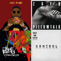 Tinie Tempah - Junk Food, ZAYN - Pillowtalk, Jake Bugg - Gimme the Love, Chase & Status - Control